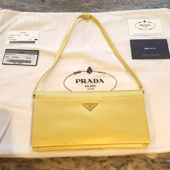 Prada Handbags - Prada Rado Basic evening bag. Beautiful butter gold.